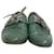 Oxfords stringati Prada in pelle verniciata verde Verde oliva - vista 6