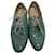 Oxfords stringati Prada in pelle verniciata verde Verde oliva - vista 7