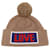Fendi LOVE LOGO GORRO Gorro de Lã Marrom  ref.2556225