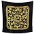 Timeless Chanel Vintage schwarze Seidenschal mit Schmuckdruck