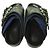 Autre Marque Leder-Sandalette mit geprägter Metallschnalle TOGA PULLA Schwarz Marineblau - Ansicht 4