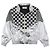 Céline Chaqueta de cuadros holgada Celine Negro Plata Blanco
