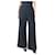 Autre Marque Black belted crepe trousers - size UK 16 Polyester  ref.2556962