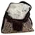Braccialini Handtasche aus braunem Wildleder Python-Effekt Dunkelbraun