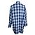 R13, mini abito in flanella a quadri AXL oversize Blu - view 3