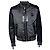 Philipp Plein, Graue Nylon- und Leder-Bomberjacke