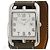 Relógio masculino em aço e couro Hermès Cape Cod Quartz CC2.710
