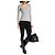 Totême toteme Top de jersey de algodón elástico acanalado gris para mujeres - vista 2