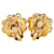 Orecchini a clip vintage Chanel Coco Mark Rosso D'oro - vista 3