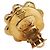 Orecchini a clip vintage Chanel Coco Mark Rosso D'oro - vista 4