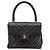 Timeless Borsa a mano Chanel Matelassé Coco Mark Nero