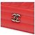 Wallet On Chain Cartera diagonal de piel de cabra acolchada roja de Chanel con cadena - vista 6