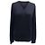Dunkelblauer Wollpullover mit V-Ausschnitt von Dolce & Gabbana Marineblau