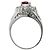 Autre Marque Anello in Platino Pt900 con Rubino da 0,48ct e Diamante da 0,22ct Argento - vista 3