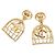 Orecchini a gabbia per uccelli Coco Mark Vintage di Chanel D'oro