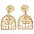 Orecchini a gabbia per uccelli Coco Mark Vintage di Chanel D'oro - vista 2