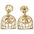 Orecchini a gabbia per uccelli Coco Mark Vintage di Chanel D'oro - vista 3