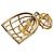 Orecchini a gabbia per uccelli Coco Mark Vintage di Chanel D'oro - vista 4
