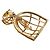 Orecchini a gabbia per uccelli Coco Mark Vintage di Chanel D'oro - vista 5