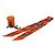 Hermes Hermès Twilly Kelly Belt Scarf Brown Orange - view 5