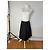 Céline Gonna in seta vintage Celine Paris nera 36/S Nero - vista 8