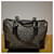 Borsa Boston Céline Diffusion beige e nera in pelle Nero  - vista 3