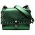 Fendi Verde Piccola Borsa in Pelle Kan I con Bordo
