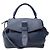 BOLSA LANCEL CHARLIE MM A06838 ALÇA DE COURO AZUL MARINHO