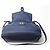 BOLSA LANCEL CHARLIE MM A06838 ALÇA DE COURO AZUL MARINHO - vista 9