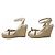 SCARPE LOUIS VUITTON SANDALI 39 PIATTAFORME HORIZON CON TACCHI A CUNEA Crudo - vista 2