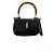 Borsa a mano Gucci Bamboo 1947 in pelle nera Nero
