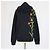 Sudadera de punto de algodón con estampado de rosa negra Valentino Negro Blanco - vista 3