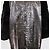 Cappotto con zip in pelle e pelliccia nera metallizzata/embossed coccodrillo di Versace Nero Metallico - vista 4