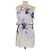 Abito mini in lino con bretelle e stampa floreale multicolore Zimmermann