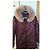 Chaqueta de plumas Max Mara The Cube burdeos con capucha de piel - vista 2