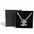 CC Perlen Metall Email Grau Halskette Chanel