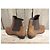 Autre Marque Botines AGL de cuero marrón claro - vista 3