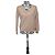 Pull feminino Bellerose bege com decote em V Tamanho 2 (38 / M)