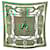 Hermès Hermes Vintage Silk Scarf Ludovicus Magnus de la Perriere Defects Green  ref.2559842