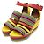 Sandali con zeppa in pelle Ines di Hermès Rosa Multicolore Giallo