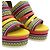 Sandali con zeppa in pelle Ines di Hermès Rosa Multicolore Giallo - vista 5