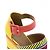 Sandali con zeppa in pelle Ines di Hermès Rosa Multicolore Giallo - vista 6