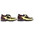 Chanel COCO Mark Tweed Switch Wildleder-Sneaker Braun Schwarz Golden Gelb - Ansicht 4
