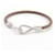 Hermès Hermes Jumbo H Etoupe Leather and Metal Bracelet Silvery Taupe  - view 1