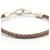 Hermès Hermes Jumbo H Etoupe Leather and Metal Bracelet Silvery Taupe  - view 2