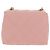 Chanel Vintage Camellia Umhängetasche aus gestepptem Lammleder Micro Pink - Ansicht 2