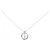 Autre Marque Collana in oro bianco K10 con topazio bianco e diamanti Argento