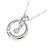 Autre Marque Collana in oro bianco K10 con topazio bianco e diamanti Argento - vista 3