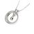 Autre Marque Collana in oro bianco K10 con topazio bianco e diamanti Argento - vista 4