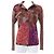 Issey Miyake Camisa de algodón rara Peony con estampado de flor botánica PLEATS PLEASE Castaño